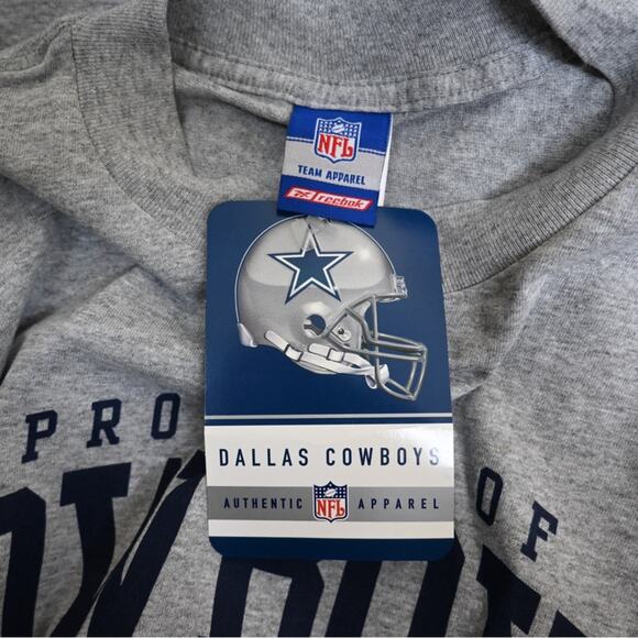 Reebok NFL Team Apparel Mens M Dallas Cowboys Onfield Gray T-shirt NEW - Picture 7 of 9